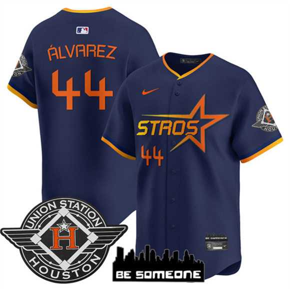 Men%27s Houston Astros #44 Yordan Alvarez Navy 2025 City Connect Limited Stitched Jersey Dzhi
